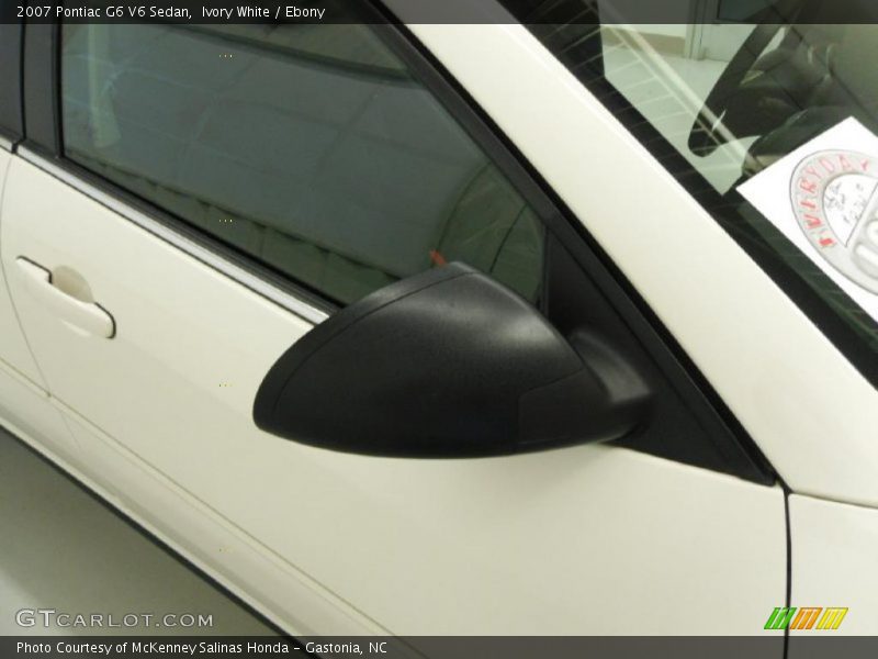 Ivory White / Ebony 2007 Pontiac G6 V6 Sedan