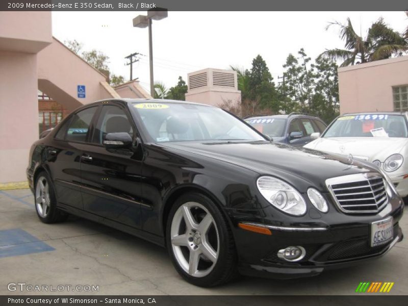 Black / Black 2009 Mercedes-Benz E 350 Sedan