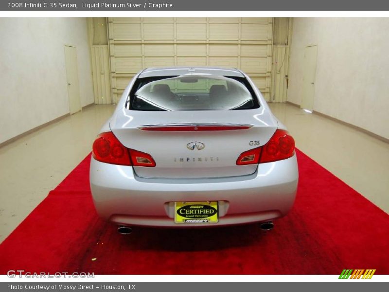Liquid Platinum Silver / Graphite 2008 Infiniti G 35 Sedan