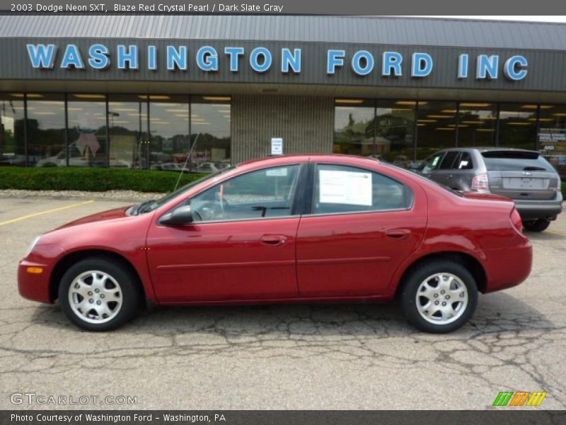 Blaze Red Crystal Pearl / Dark Slate Gray 2003 Dodge Neon SXT