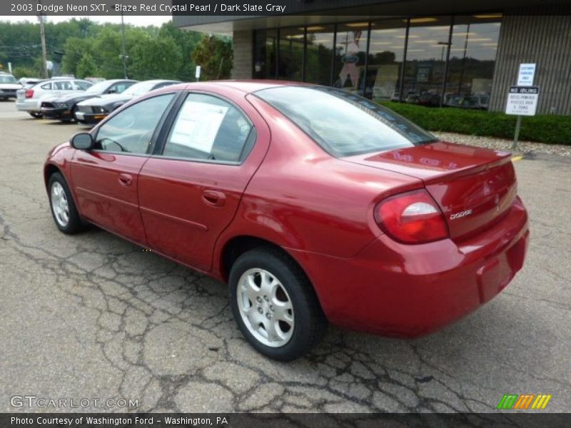 Blaze Red Crystal Pearl / Dark Slate Gray 2003 Dodge Neon SXT