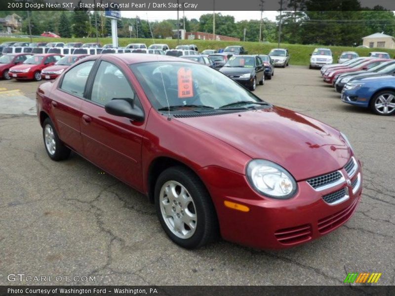Blaze Red Crystal Pearl / Dark Slate Gray 2003 Dodge Neon SXT