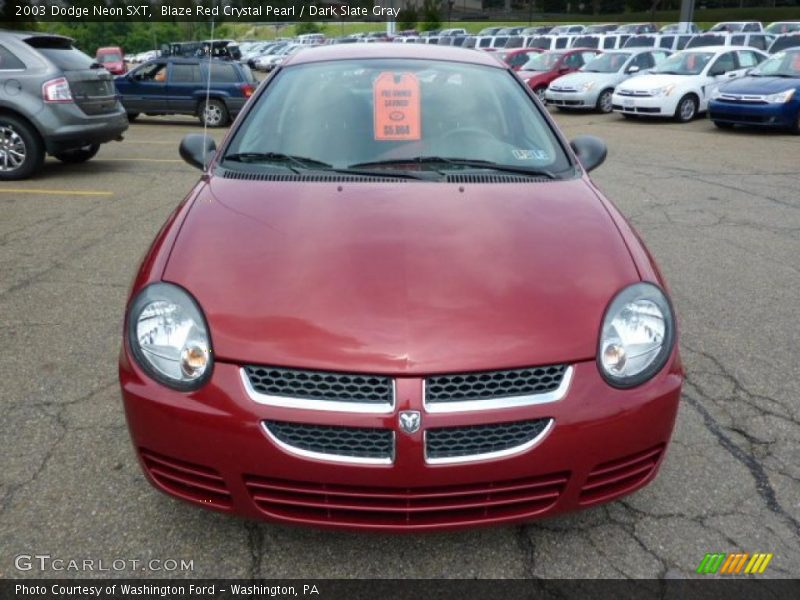 Blaze Red Crystal Pearl / Dark Slate Gray 2003 Dodge Neon SXT