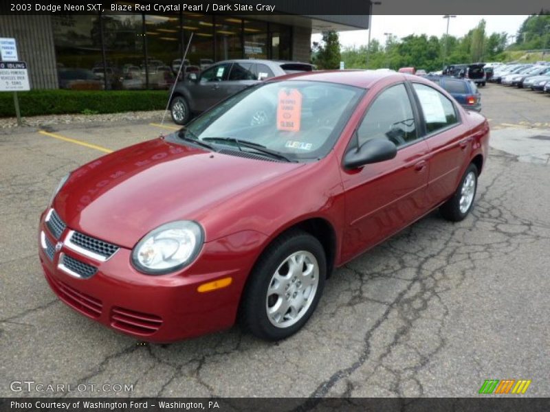 Blaze Red Crystal Pearl / Dark Slate Gray 2003 Dodge Neon SXT
