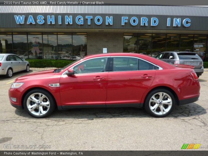 Red Candy Metallic / Charcoal Black 2010 Ford Taurus SHO AWD