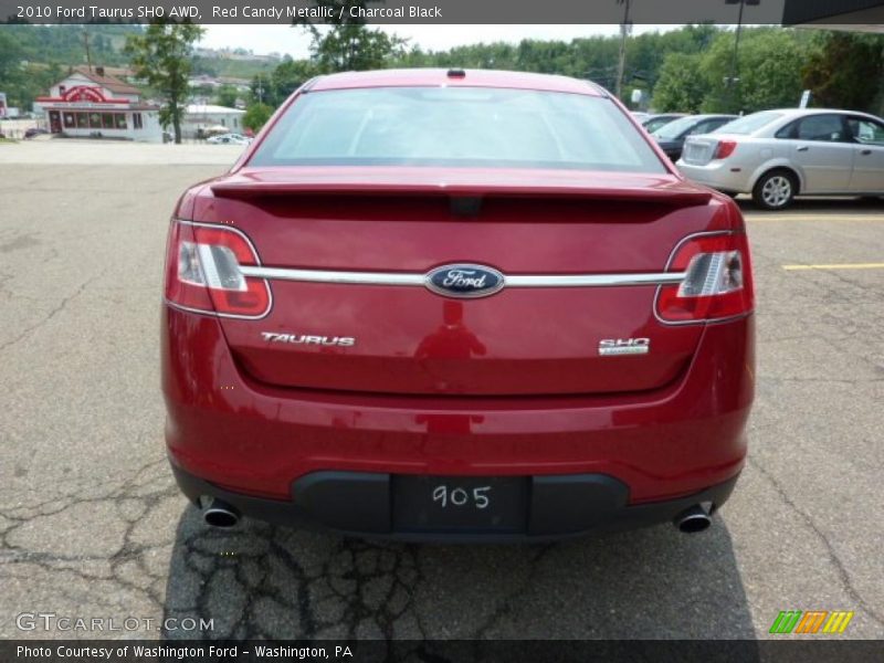 Red Candy Metallic / Charcoal Black 2010 Ford Taurus SHO AWD