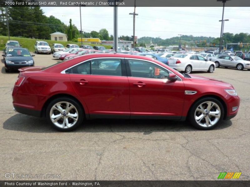Red Candy Metallic / Charcoal Black 2010 Ford Taurus SHO AWD