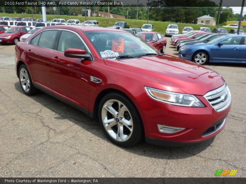 Red Candy Metallic / Charcoal Black 2010 Ford Taurus SHO AWD