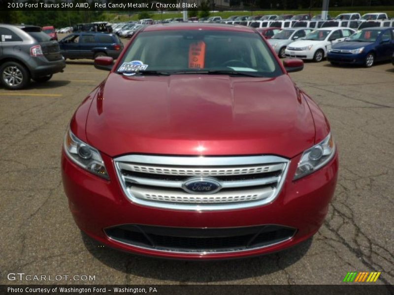 Red Candy Metallic / Charcoal Black 2010 Ford Taurus SHO AWD