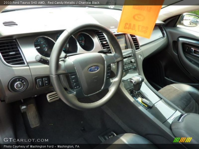 Red Candy Metallic / Charcoal Black 2010 Ford Taurus SHO AWD