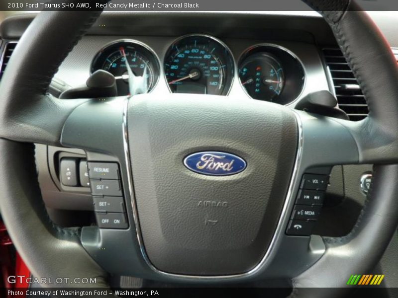 Red Candy Metallic / Charcoal Black 2010 Ford Taurus SHO AWD