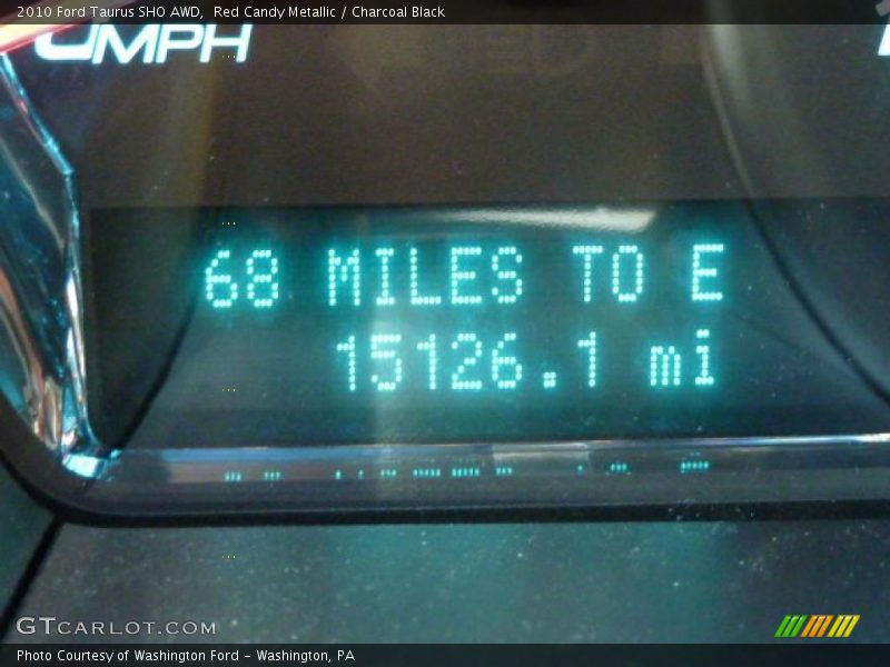 Red Candy Metallic / Charcoal Black 2010 Ford Taurus SHO AWD