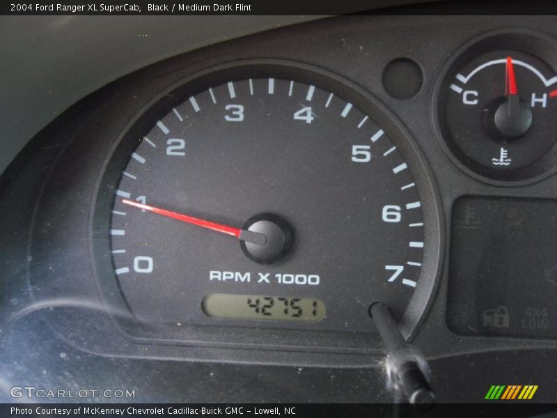 Black / Medium Dark Flint 2004 Ford Ranger XL SuperCab