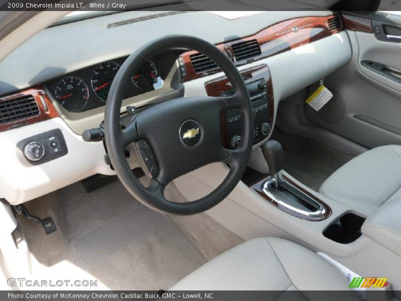 White / Gray 2009 Chevrolet Impala LT