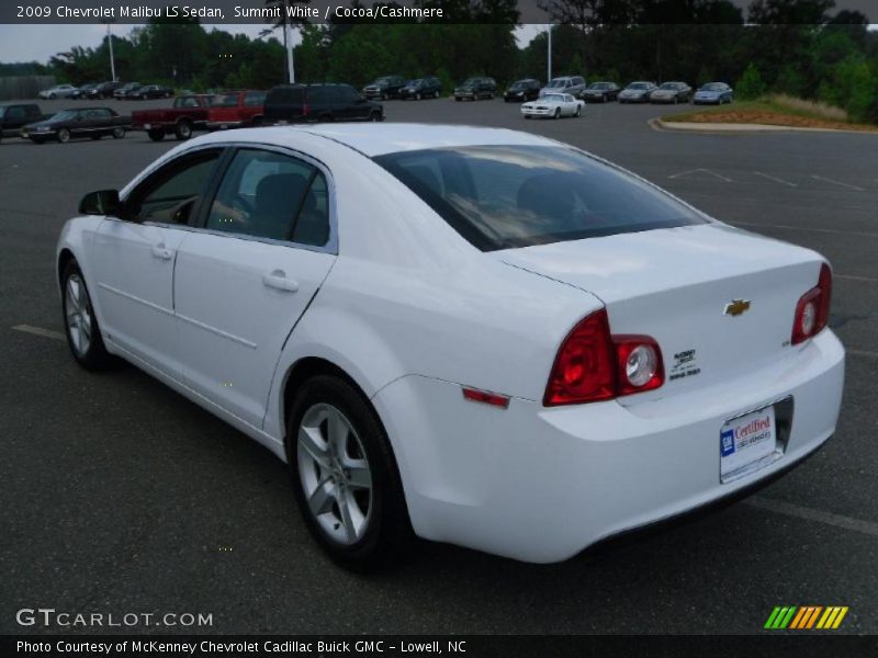 Summit White / Cocoa/Cashmere 2009 Chevrolet Malibu LS Sedan