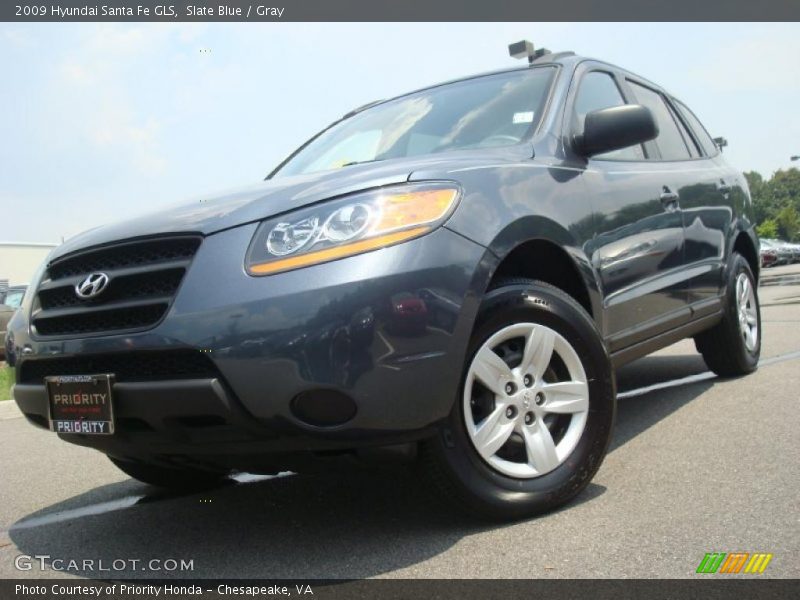 Slate Blue / Gray 2009 Hyundai Santa Fe GLS