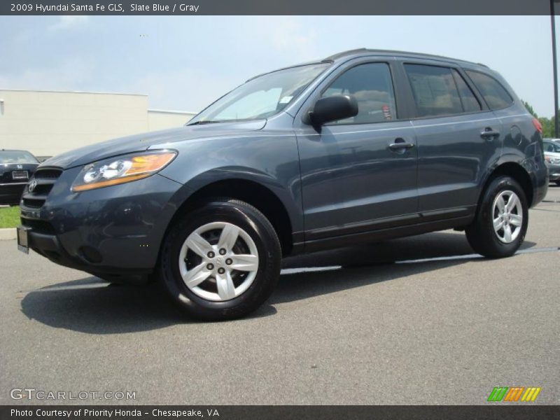 Slate Blue / Gray 2009 Hyundai Santa Fe GLS