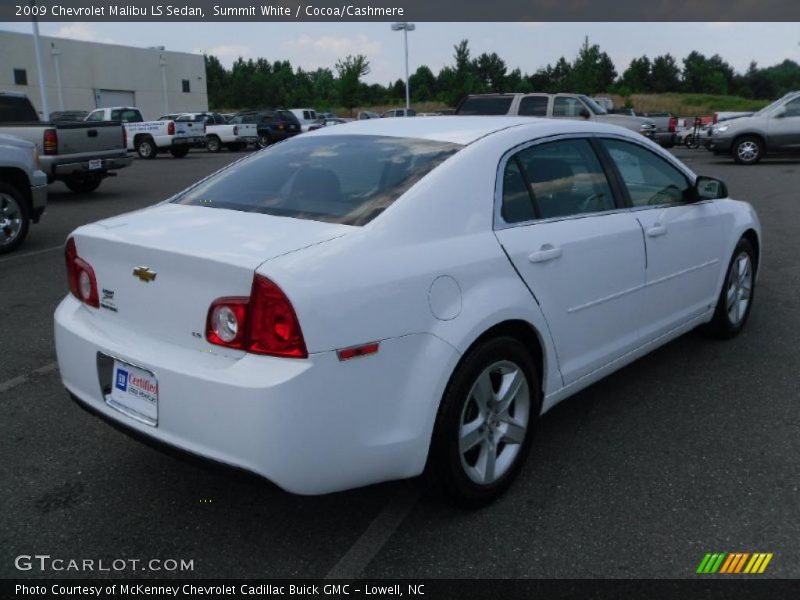 Summit White / Cocoa/Cashmere 2009 Chevrolet Malibu LS Sedan