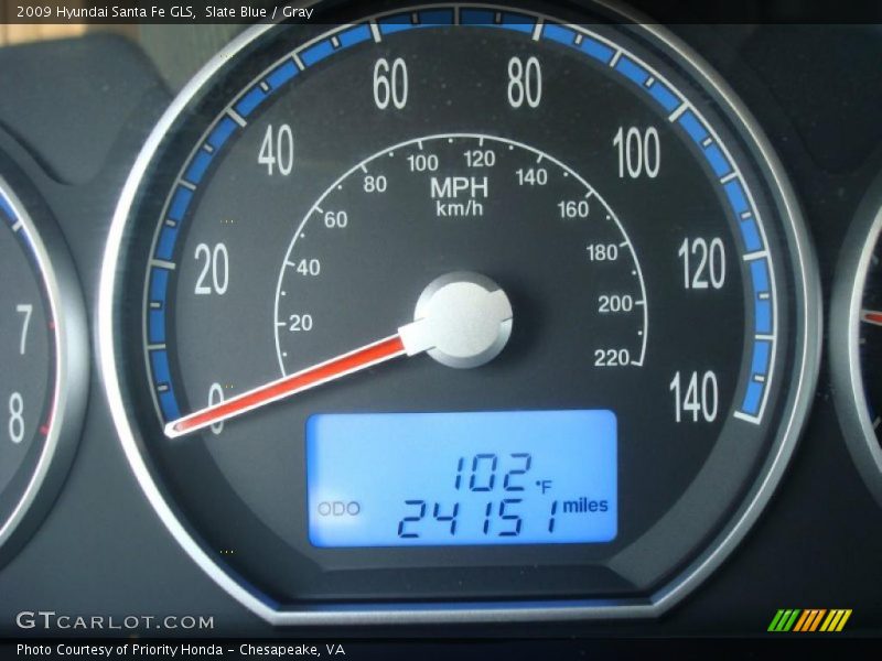 Slate Blue / Gray 2009 Hyundai Santa Fe GLS