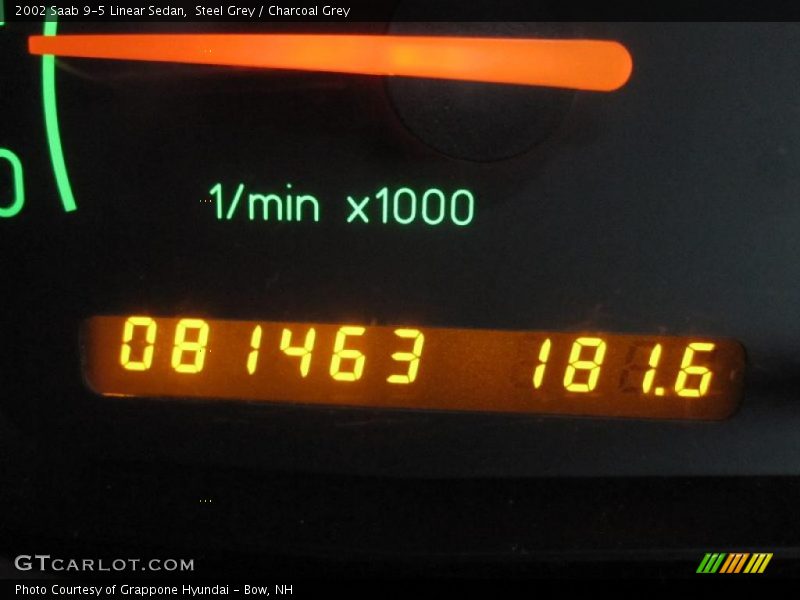 Steel Grey / Charcoal Grey 2002 Saab 9-5 Linear Sedan