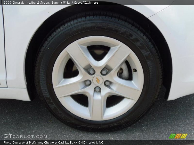 Summit White / Cocoa/Cashmere 2009 Chevrolet Malibu LS Sedan