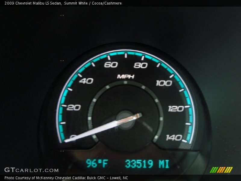 Summit White / Cocoa/Cashmere 2009 Chevrolet Malibu LS Sedan