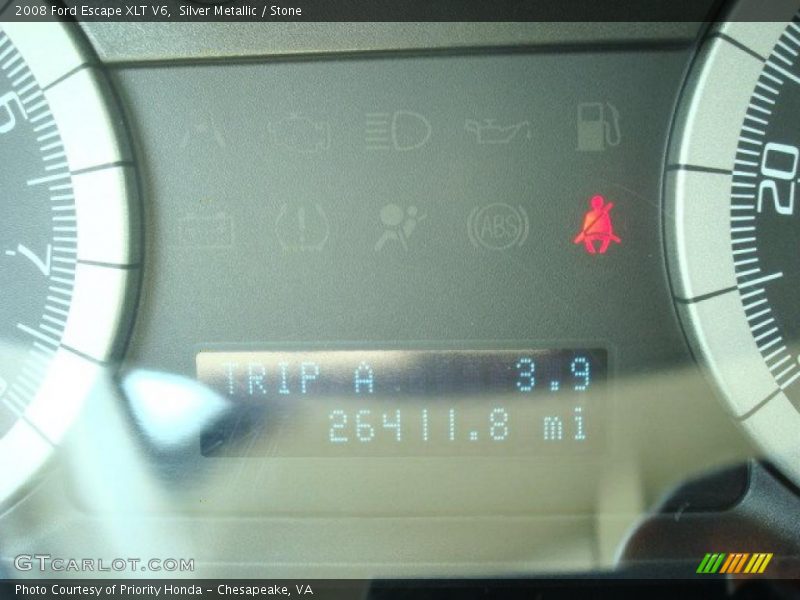 Silver Metallic / Stone 2008 Ford Escape XLT V6