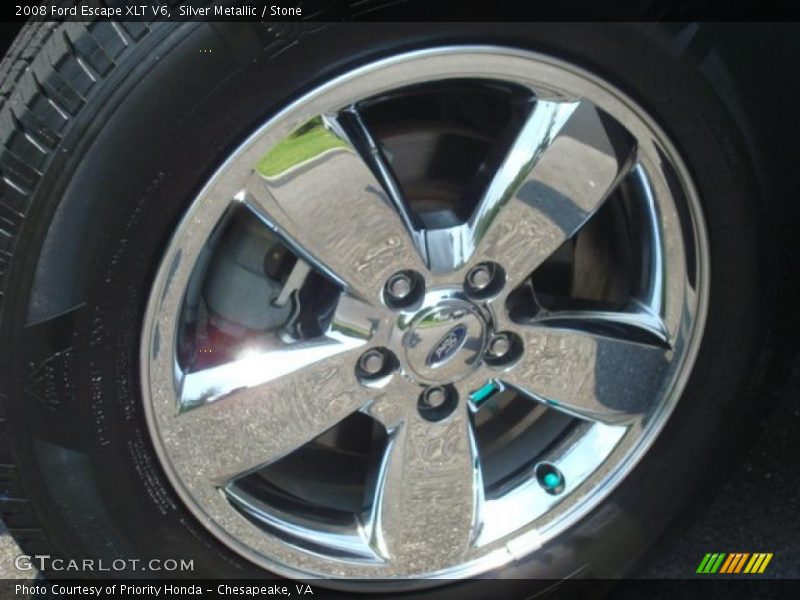 Silver Metallic / Stone 2008 Ford Escape XLT V6