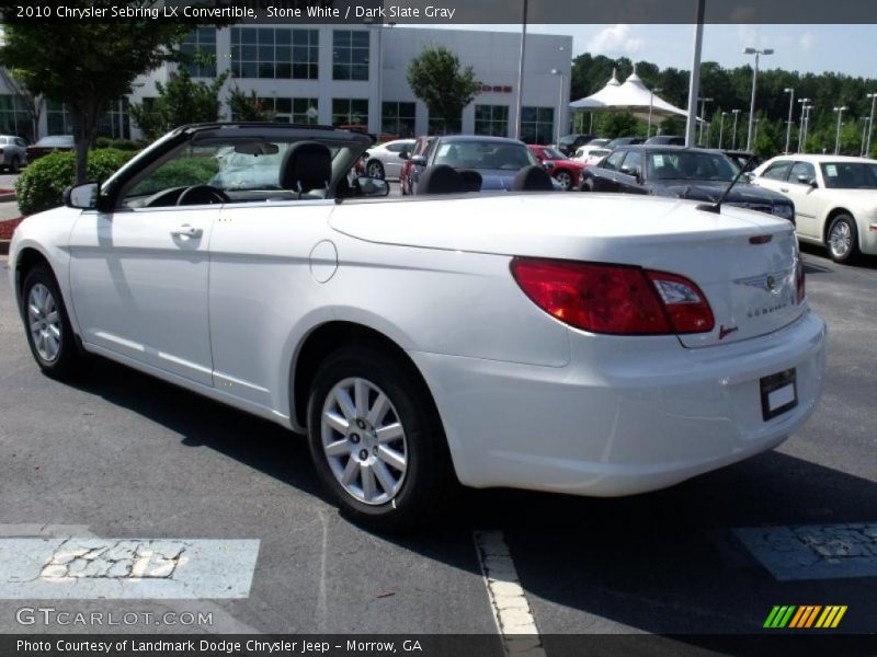 Stone White / Dark Slate Gray 2010 Chrysler Sebring LX Convertible