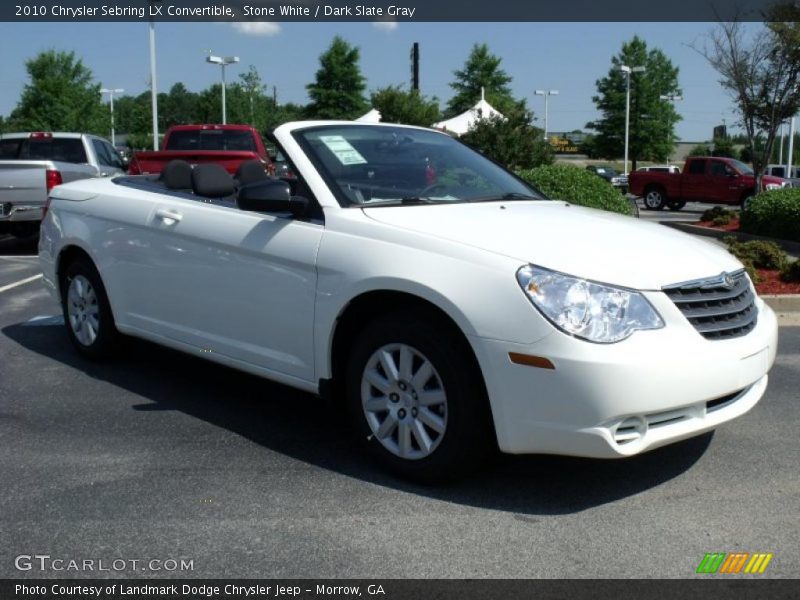 Stone White / Dark Slate Gray 2010 Chrysler Sebring LX Convertible