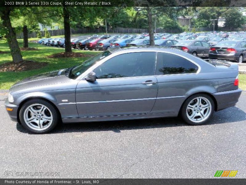 Steel Grey Metallic / Black 2003 BMW 3 Series 330i Coupe