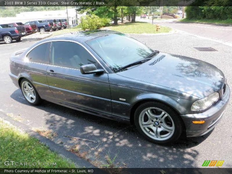 Steel Grey Metallic / Black 2003 BMW 3 Series 330i Coupe