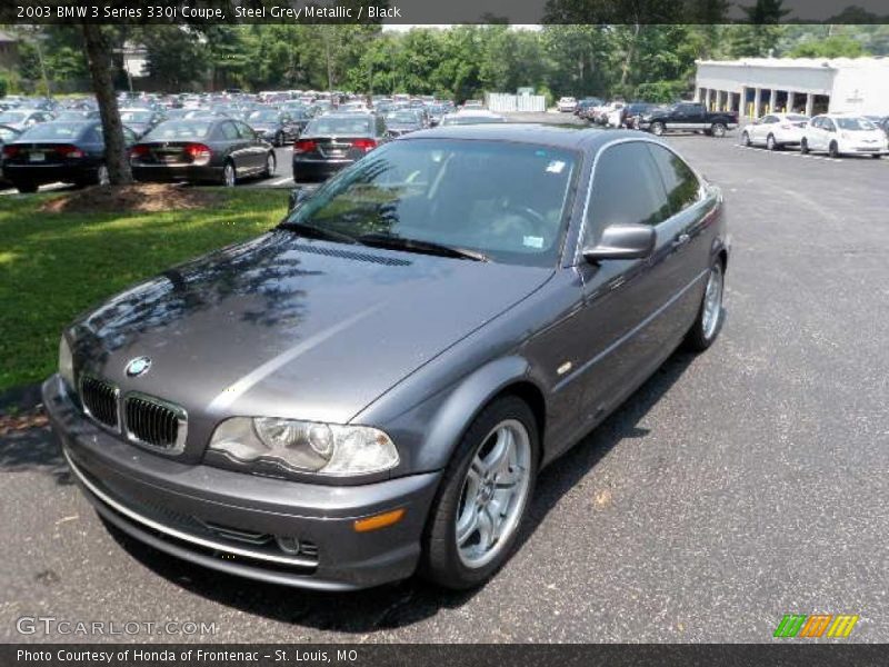 Steel Grey Metallic / Black 2003 BMW 3 Series 330i Coupe