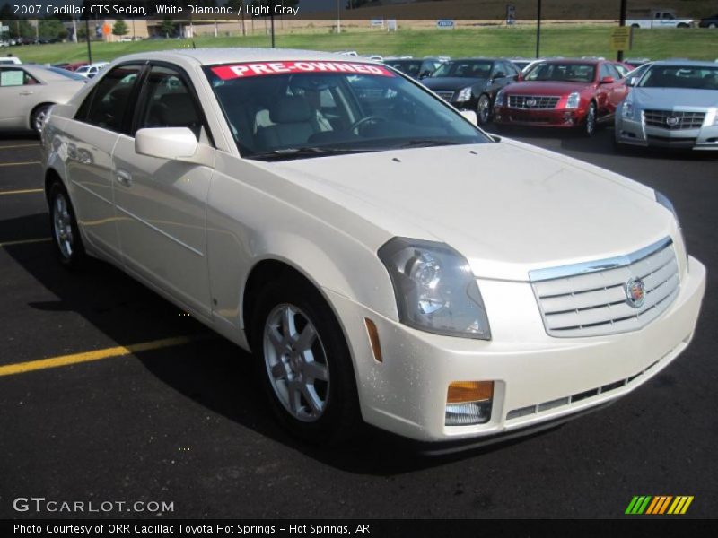 White Diamond / Light Gray 2007 Cadillac CTS Sedan