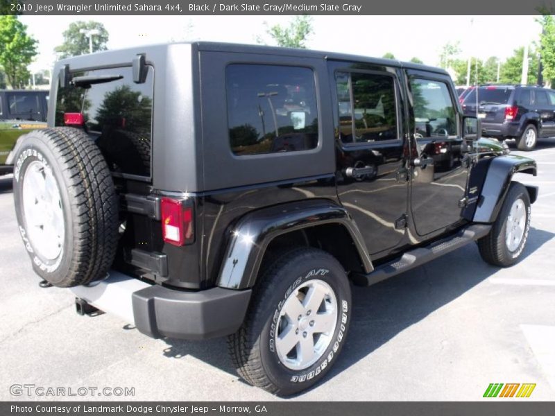 Black / Dark Slate Gray/Medium Slate Gray 2010 Jeep Wrangler Unlimited Sahara 4x4