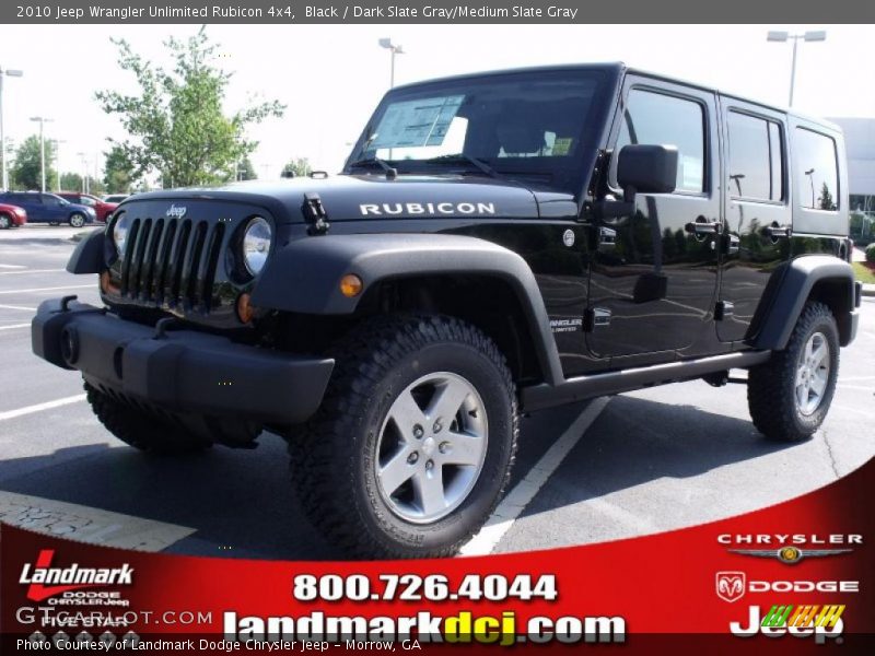 Black / Dark Slate Gray/Medium Slate Gray 2010 Jeep Wrangler Unlimited Rubicon 4x4