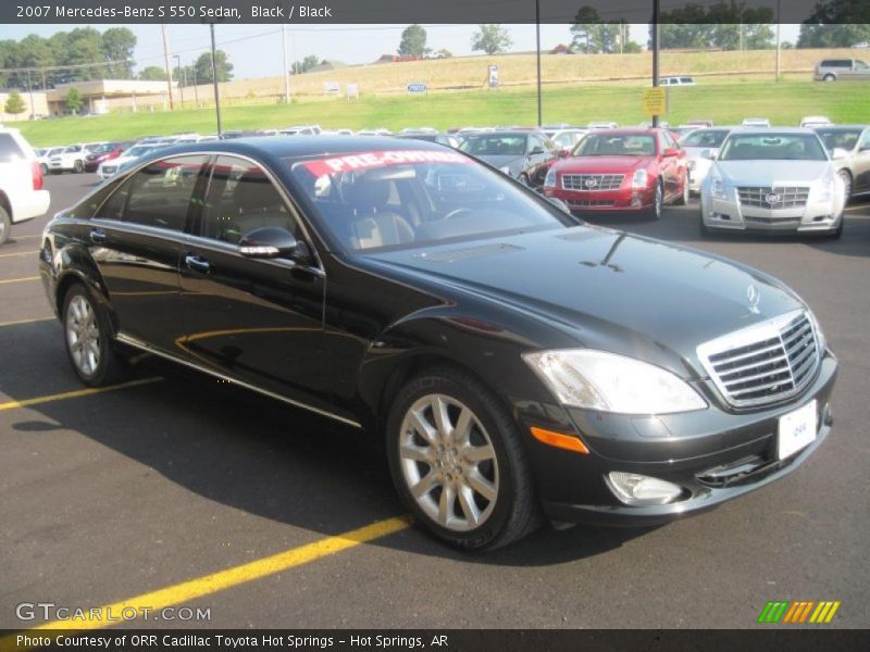 Black / Black 2007 Mercedes-Benz S 550 Sedan