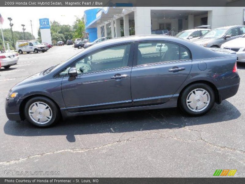 Magnetic Pearl / Blue 2009 Honda Civic Hybrid Sedan