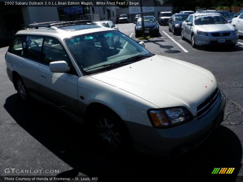 White Frost Pearl / Beige 2002 Subaru Outback 3.0 L.L.Bean Edition Wagon