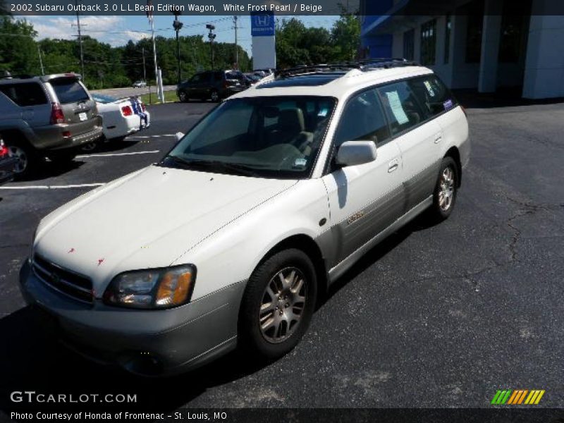 White Frost Pearl / Beige 2002 Subaru Outback 3.0 L.L.Bean Edition Wagon