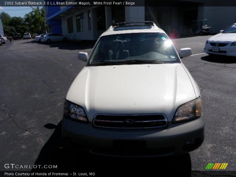 White Frost Pearl / Beige 2002 Subaru Outback 3.0 L.L.Bean Edition Wagon