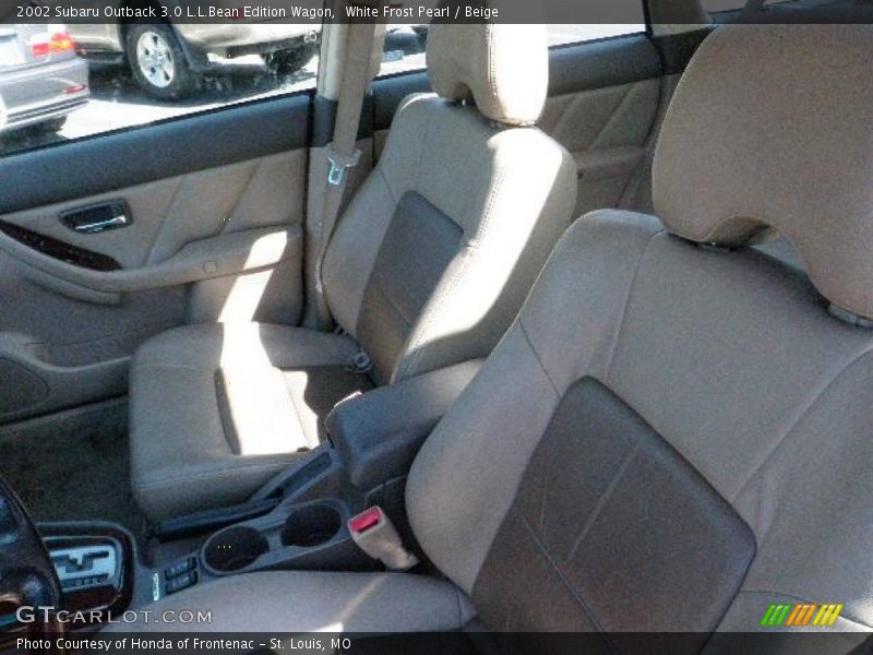 White Frost Pearl / Beige 2002 Subaru Outback 3.0 L.L.Bean Edition Wagon