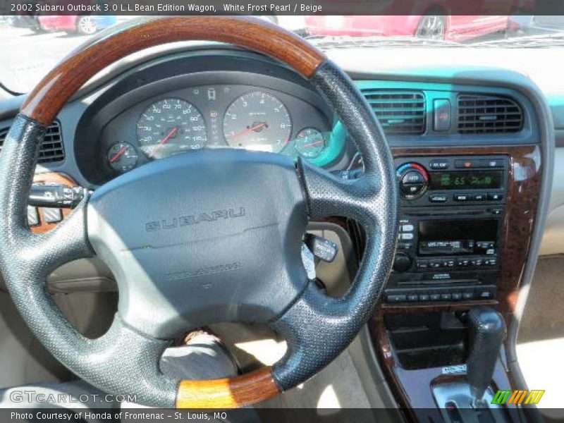 White Frost Pearl / Beige 2002 Subaru Outback 3.0 L.L.Bean Edition Wagon