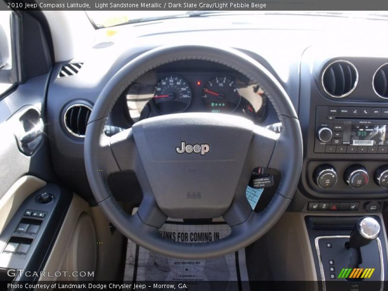 Light Sandstone Metallic / Dark Slate Gray/Light Pebble Beige 2010 Jeep Compass Latitude