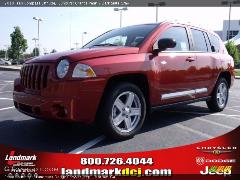 Sunburst Orange Pearl / Dark Slate Gray 2010 Jeep Compass Latitude