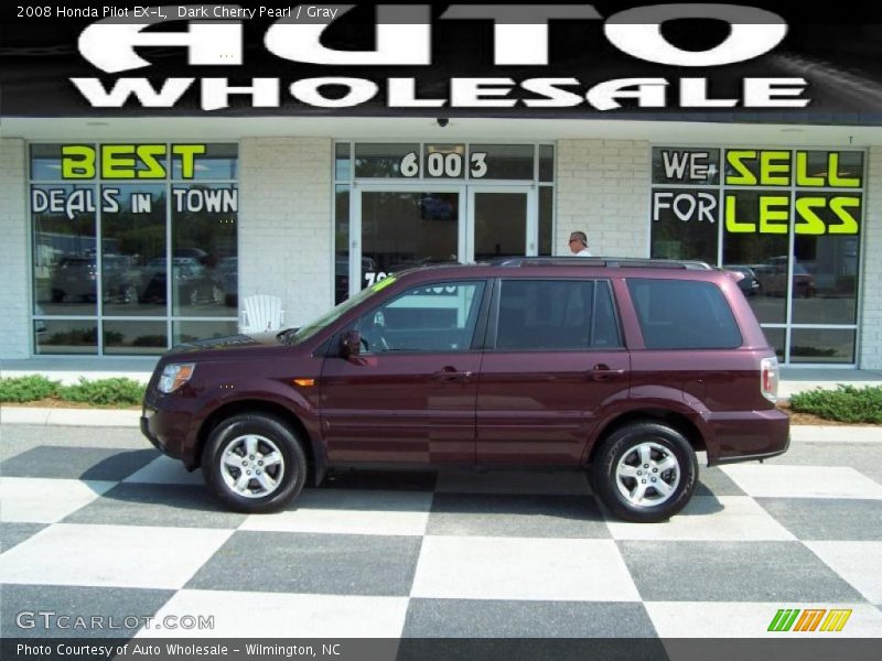 Dark Cherry Pearl / Gray 2008 Honda Pilot EX-L
