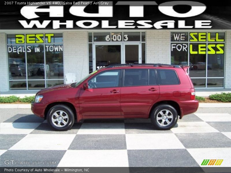 Salsa Red Pearl / Ash Gray 2007 Toyota Highlander V6 4WD