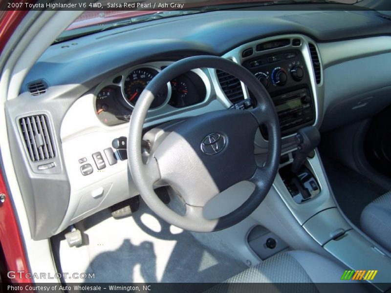 Salsa Red Pearl / Ash Gray 2007 Toyota Highlander V6 4WD