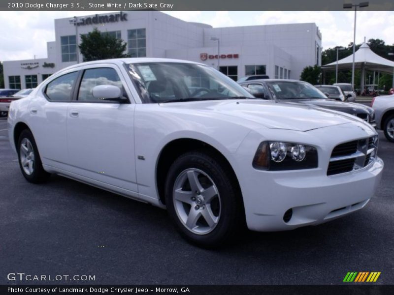 Stone White / Dark Slate Gray 2010 Dodge Charger 3.5L