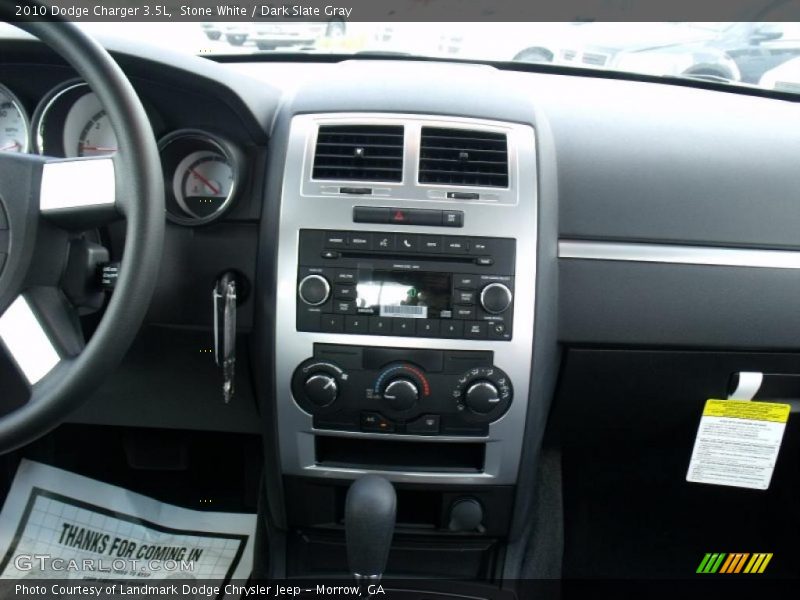 Stone White / Dark Slate Gray 2010 Dodge Charger 3.5L